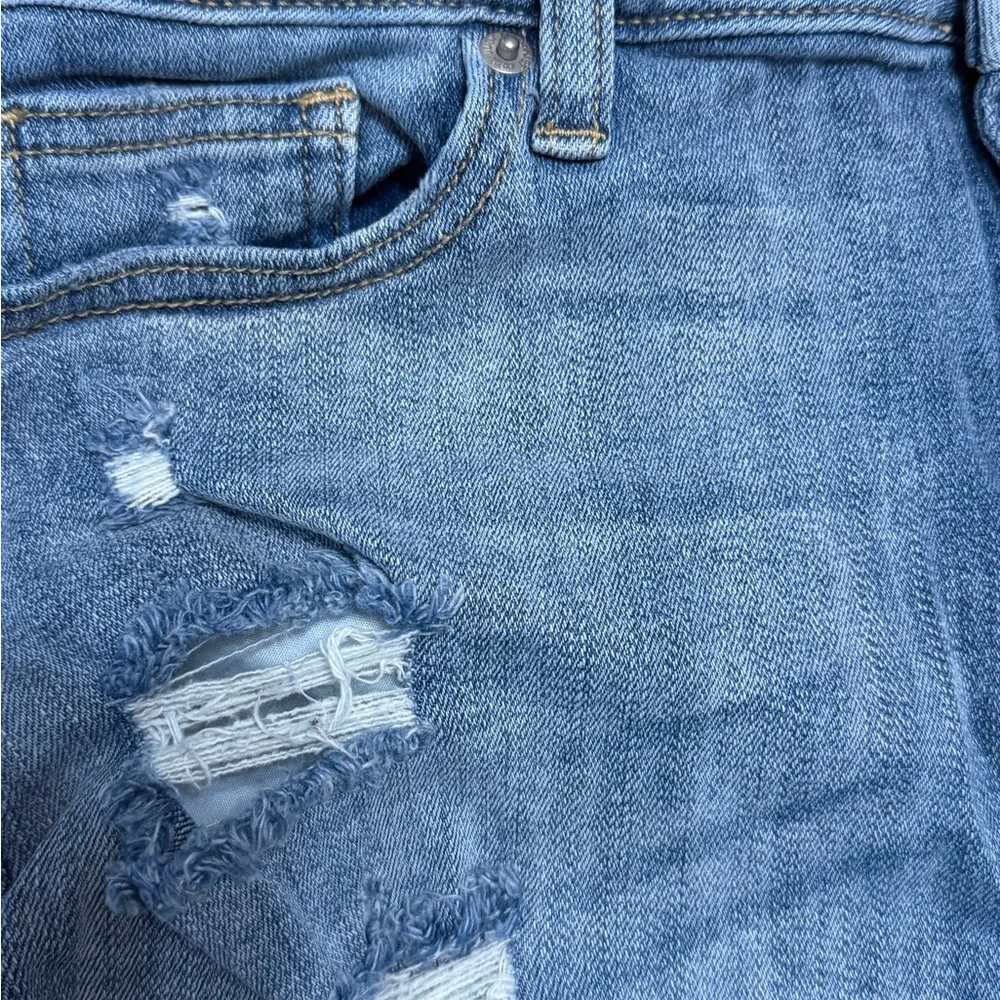 Just USA Distressed Raw Hem Denim Shorts Size 27/4